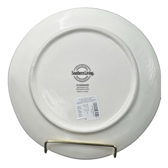 Southern Living Christmas Santa Stoneware Salad Plates Set of 2 New with Tags - Picture 4 of 8